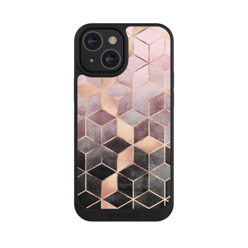 Apple iPhone 13 Mini NIVOpure Pink-grauer Farbverlauf Würfel Druck