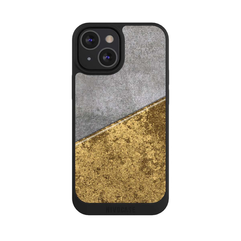 iPhone 13 Mini NIVOpure Beton und Goldlook