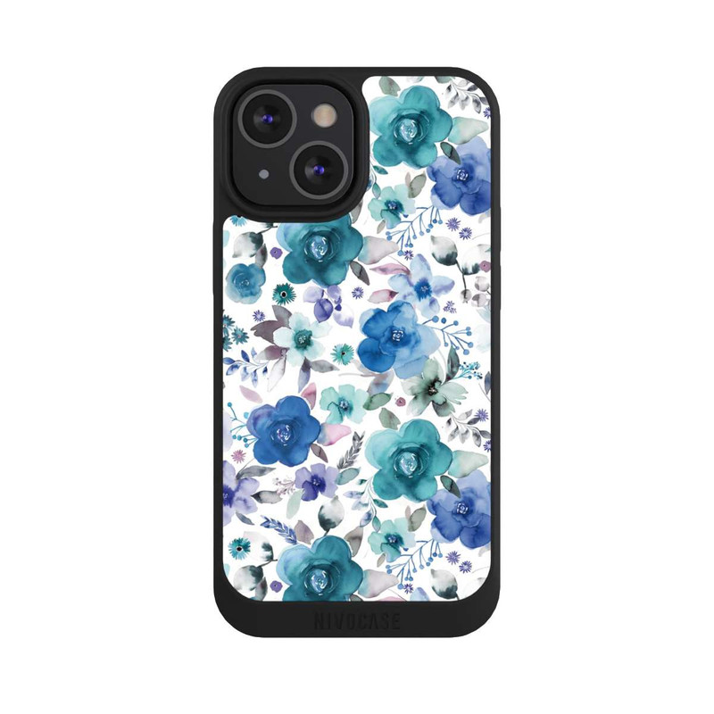 iPhone 13 Mini NIVOpure Winterblumensträuße Blau