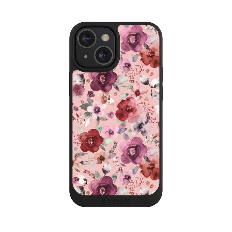 iPhone 13 Mini NIVOpure Üppiger romantischer Blumenstrauß rosa
