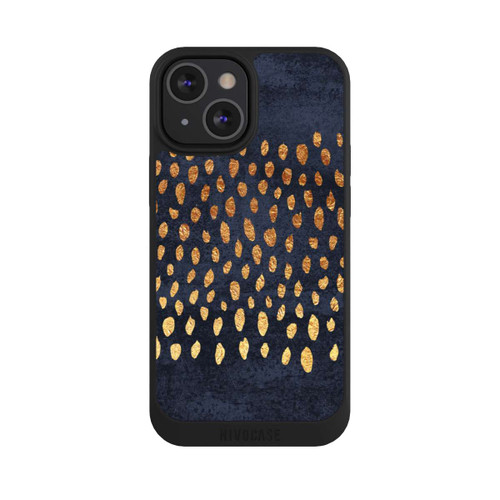Apple iPhone 13 Mini NIVOpure Muster Gold und Marine