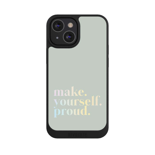 Apple iPhone 13 Mini NIVOpure Make Yourself Proud Zitat-Minze und Farbverlauf