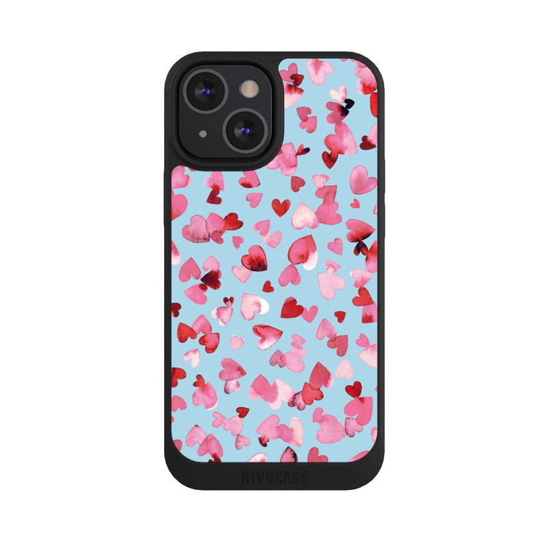 iPhone 13 Mini NIVOpure Valentinstagsherzen in rosa blau