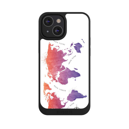 Apple iPhone 13 Mini NIVOpure Worldmap (Watercolor) white