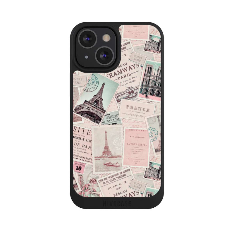 iPhone 13 Mini NIVOpure Vintage Paris Postcards Pattern