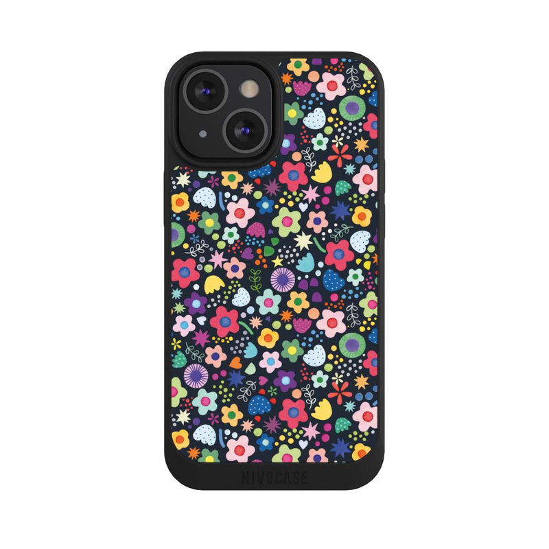 iPhone 13 Mini NIVOpure Psychedelic Flowers Multi Black