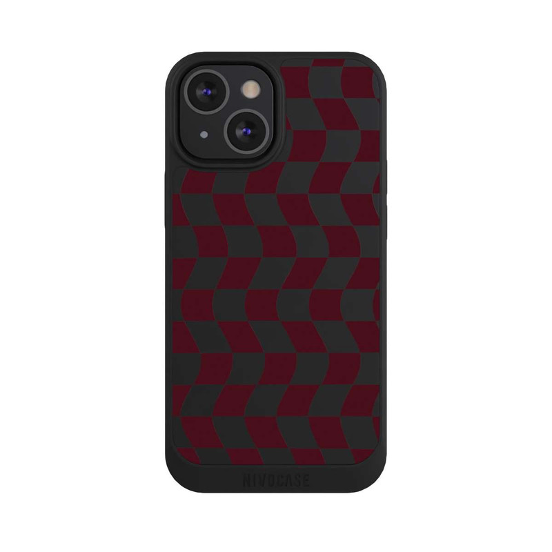iPhone 13 Mini NIVOpure Rouge vin en damier