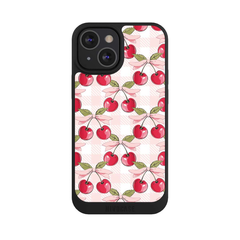 iPhone 13 Mini NIVOpure Pink Cherry Pattern with AI
