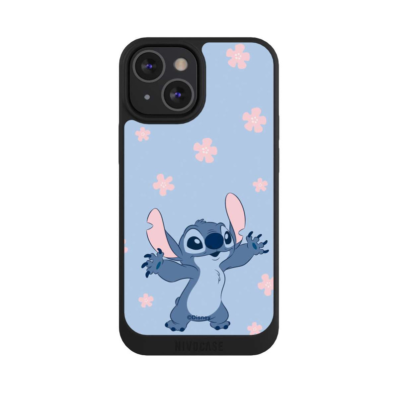 iPhone 13 Mini NIVOpure Stitch Pastel Flowers Blue