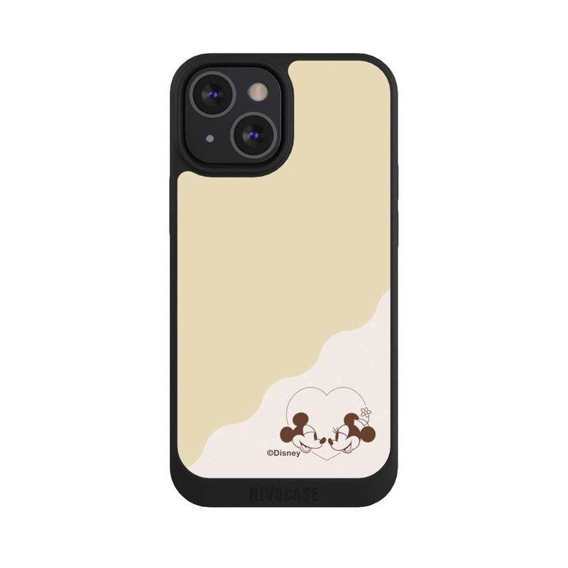 iPhone 13 Mini NIVOpure Mickey and Minnie Love Heart Beige