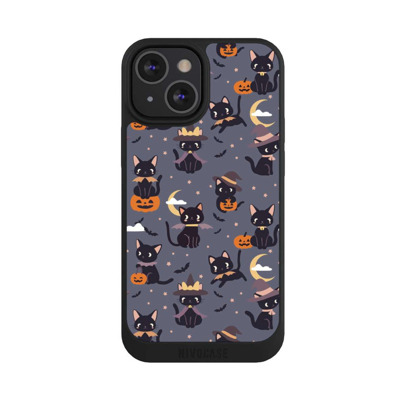 iPhone 13 Mini NIVOpure Cute Halloween Witch Cats and Pumpkins