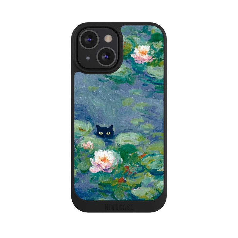 iPhone 13 Mini NIVOpure Katze im Teich Monet Gemälde Impressionismus