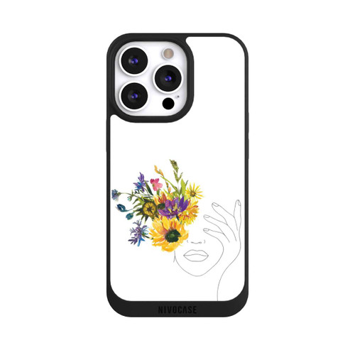 Apple iPhone 13 Pro NIVOpure Line Art Frau Sonnenblumen