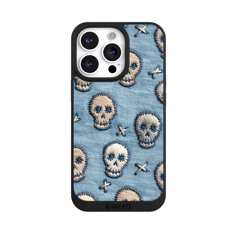 iPhone 13 Pro NIVOpure Skulls on Jeans Pattern