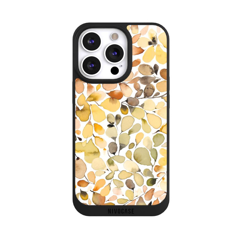 iPhone 13 Pro NIVOpure Eucalyptus Watercolor Leaves Brown Autumn
