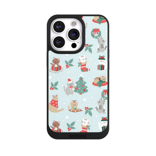 Apple iPhone 13 Pro NIVOpure festliche Katzen im Winterwunderland