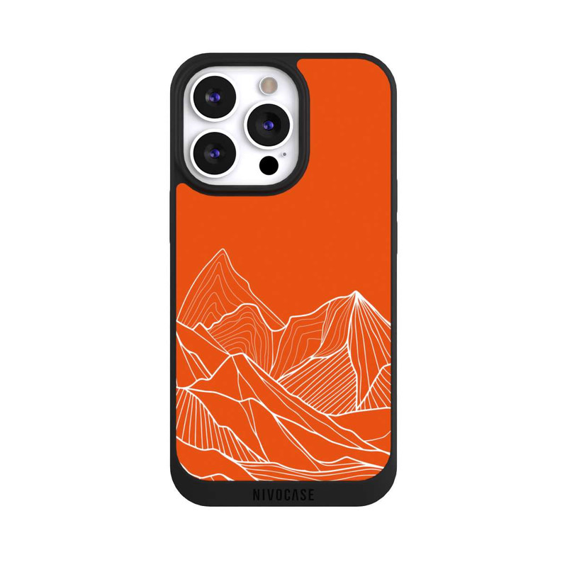 iPhone 13 Pro NIVOpure Höhenlinien Berg Orange