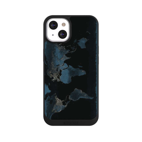 Apple iPhone 13 NIVOpure Carte du Monde Nuit