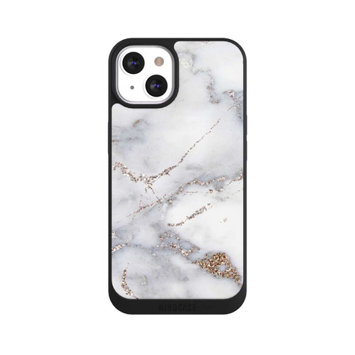 Apple iPhone 13 NIVOpure Silberglitzer Marmorlook