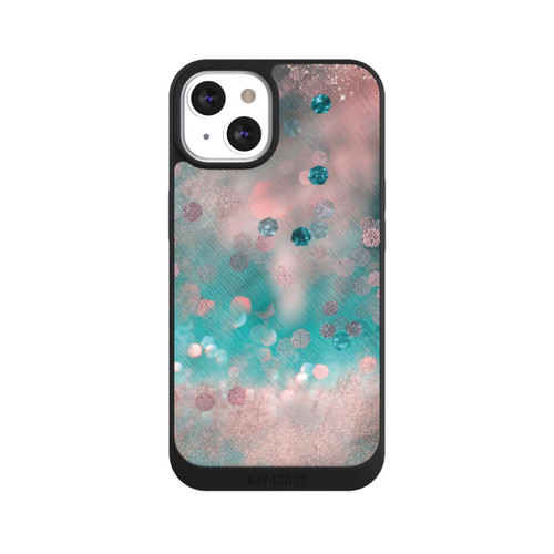 Apple iPhone 13 NIVOpure Look pailleté glamour turquoise