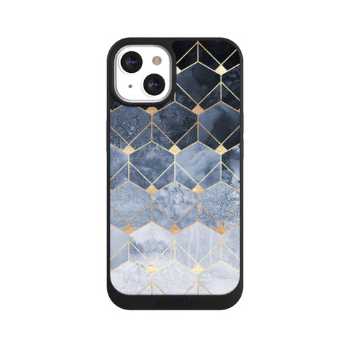 Apple iPhone 13 NIVOpure Impression Or Hexagones Bleus Et Diamants