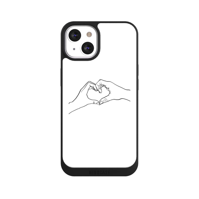 iPhone 13 NIVOpure Herz Hände Line Art