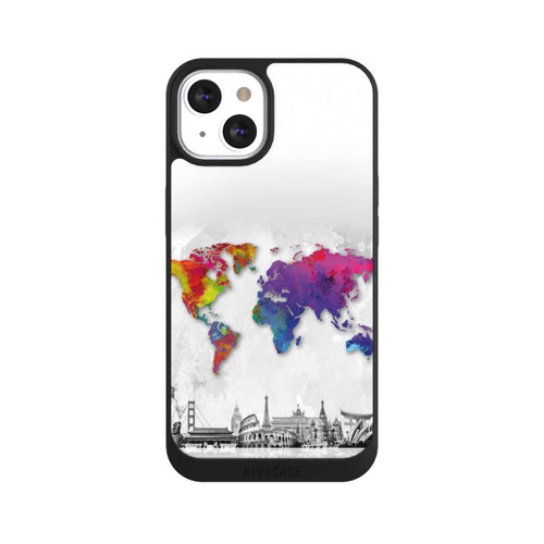 Apple iPhone 13 NIVOpure Weltkarte mit Skyline