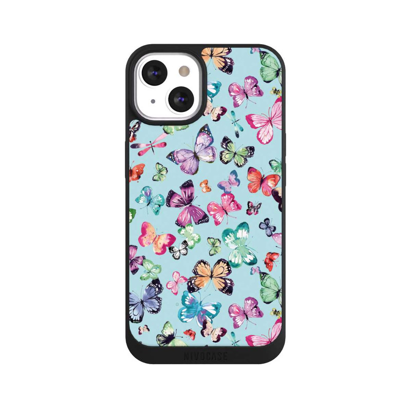 iPhone 13 NIVOpure Schmetterlinge rosa orange blau
