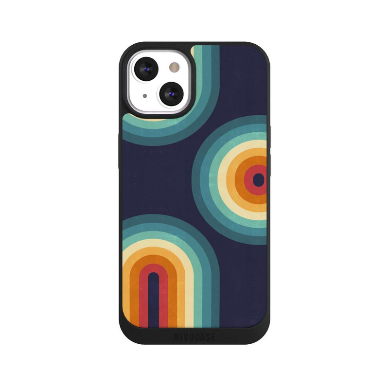 iPhone 13 NIVOpure Double Rainbow on Blue