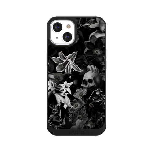 Apple iPhone 13 NIVOpure Skulls and Flowers on Black Background