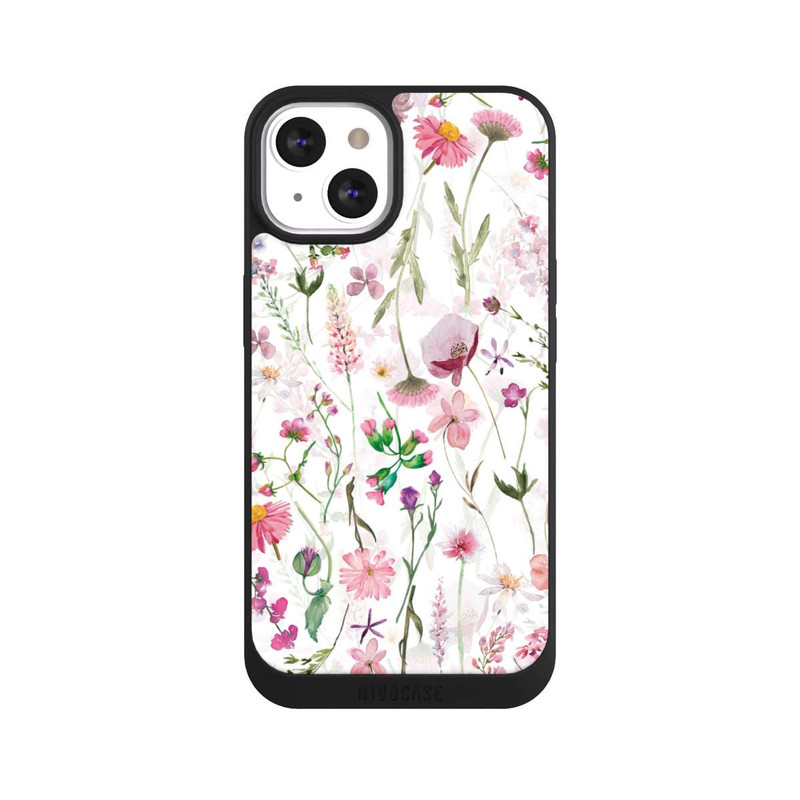 iPhone 13 NIVOpure Prairie de fleurs roses
