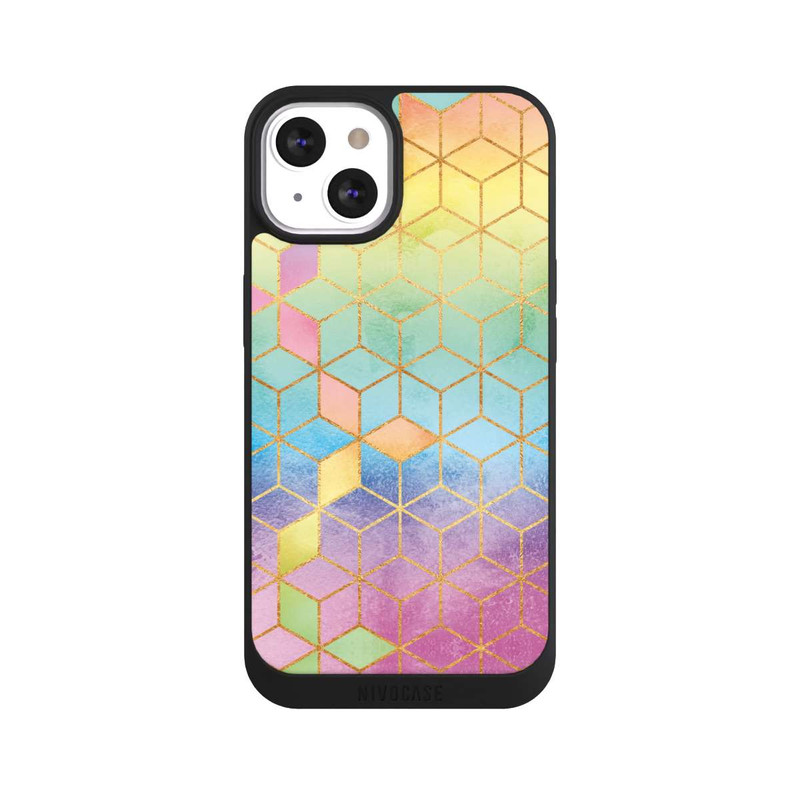 iPhone 13 NIVOpure Cubes Arcs-en-ciel