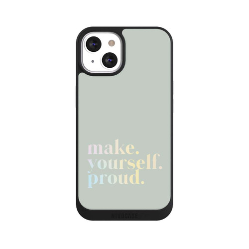 Apple iPhone 13 NIVOpure Make Yourself Proud Citation - Menthe et dégradé