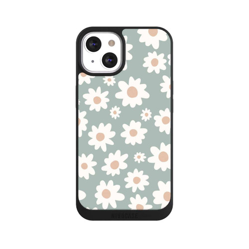 Apple iPhone 13 NIVOpure Daisy Flower Seamless Pattern Green