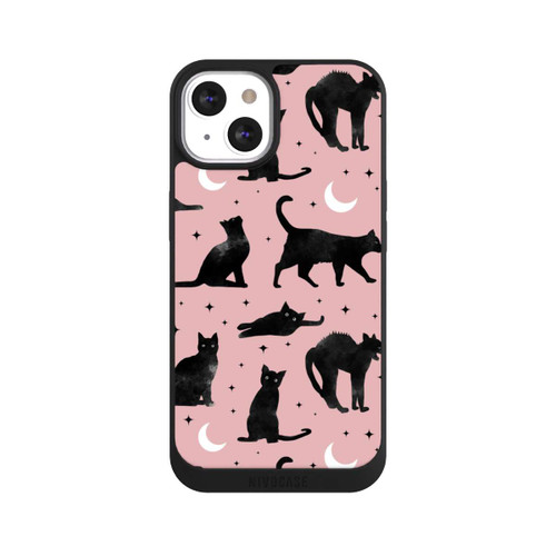 Apple iPhone 13 NIVOpure Katzen und Mond auf Rosa