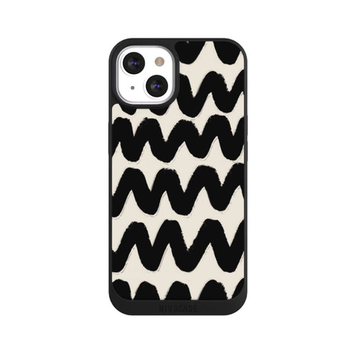 Apple iPhone 13 NIVOpure Vagues Noires Pattern