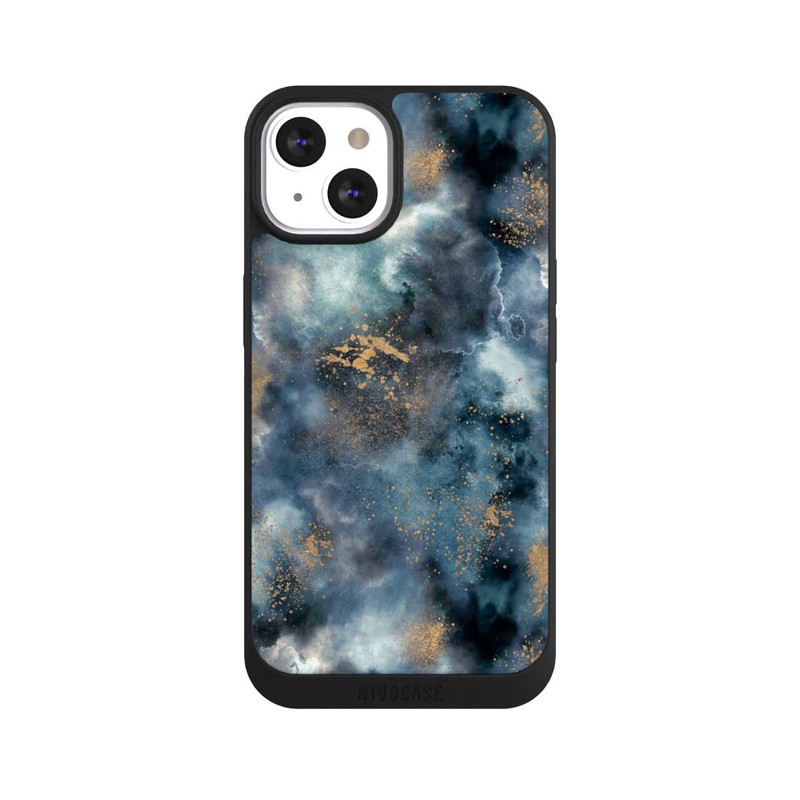 iPhone 13 NIVOpure Smoky Marble Watercolor Navy