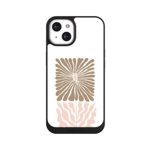 Apple iPhone 13 NIVOpure Eckige Blume Hellbraun