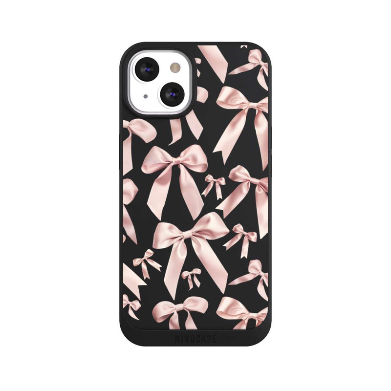 iPhone 13 NIVOpure Noeuds en Satin Rose