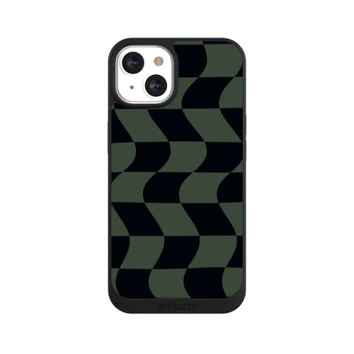 Apple iPhone 13 NIVOpure Checked Pattern Green Black