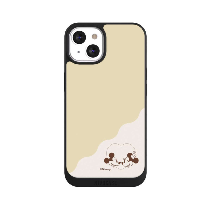 iPhone 13 NIVOpure Mickey and Minnie Love Heart Beige