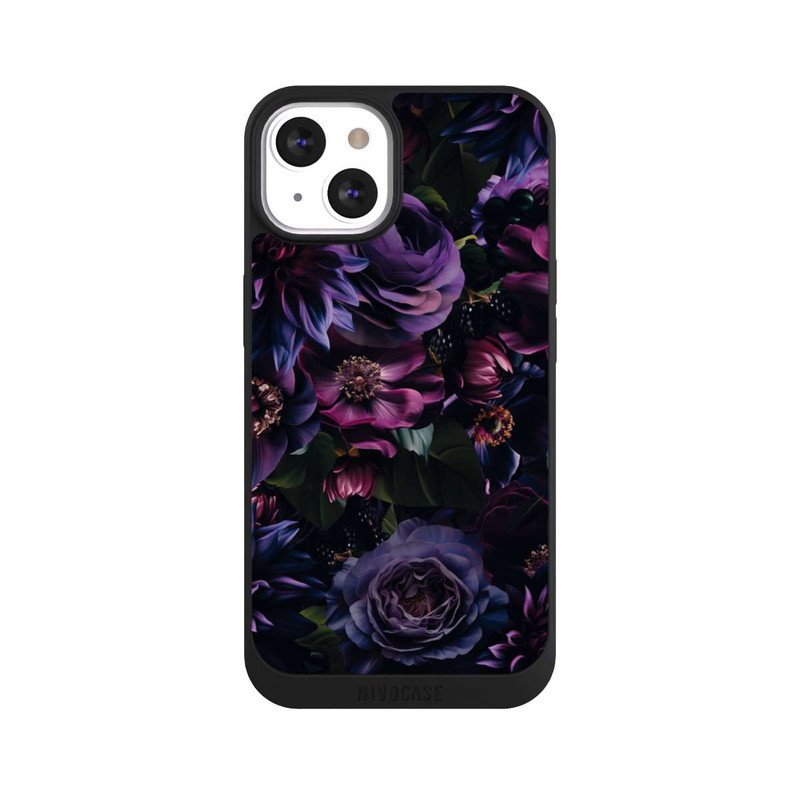 iPhone 13 NIVOpure Dunkle Lila Blüten 