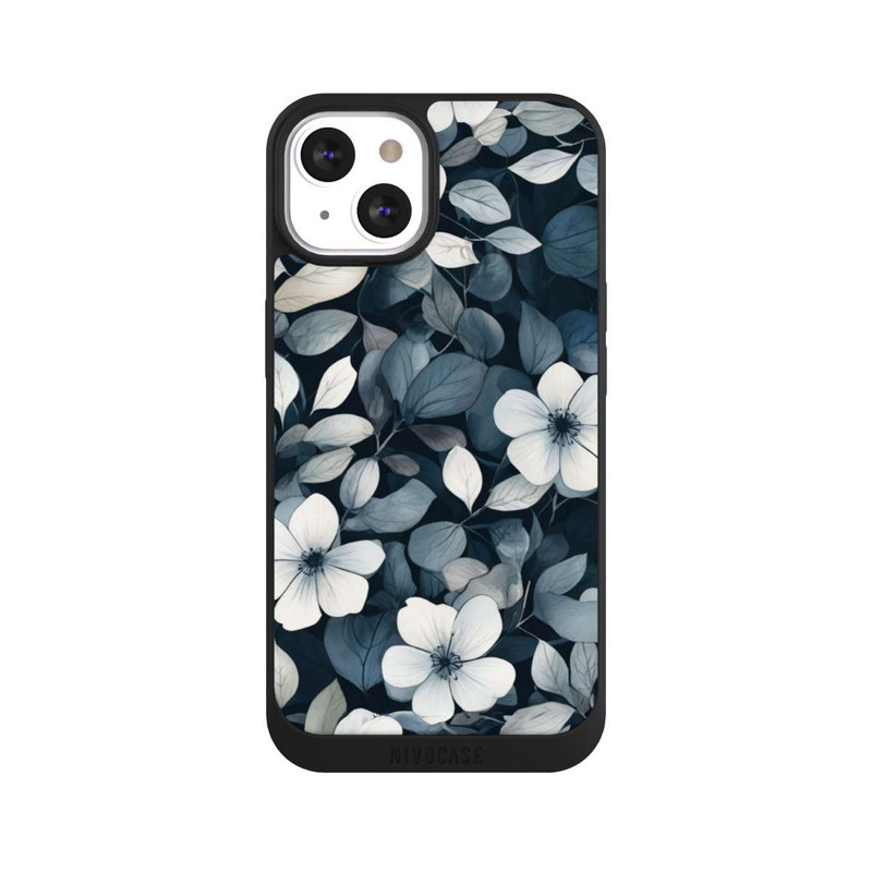 iPhone 13 NIVOpure Blaue Negativblumen mit KI
