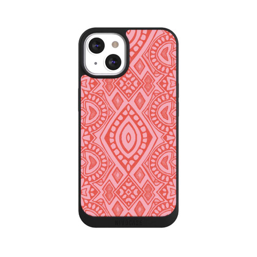 Apple iPhone 13 NIVOpure Boho Geometric Intricate Tribal Design in Shades of Pink