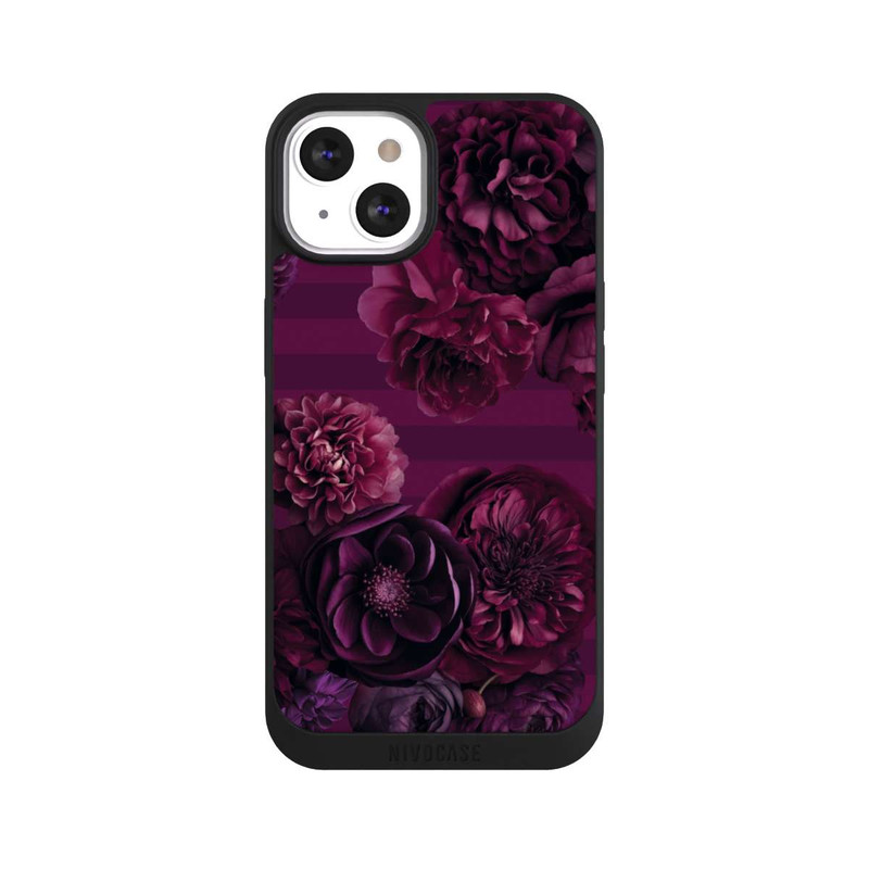 iPhone 13 NIVOpure Majestic Baroque Blossom Dream Burgundy Pink with AI