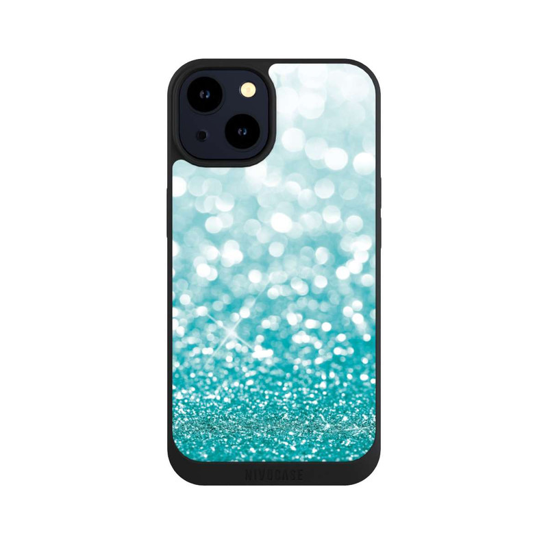 iPhone 14 NIVOpure Pluie de Paillettes Pétroles Look