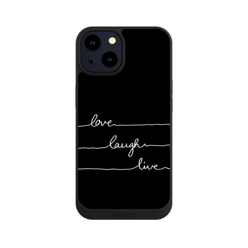 Apple iPhone 14 NIVOpure Love Laugh Live blanc/noir