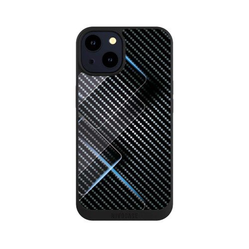 Apple iPhone 14 NIVOpure Blaue Linien auf Karbon