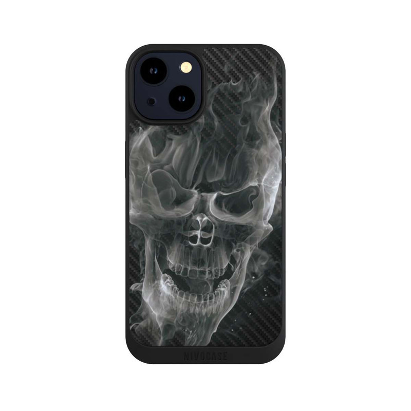 iPhone 14 NIVOpure Smoke Skull Carbon