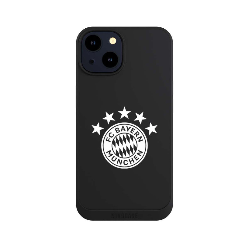 iPhone 14 NIVOpure FCB Logo einfarbig mit Sternen - ohne Hintergrund